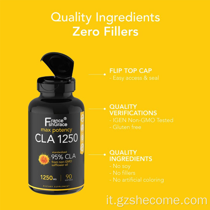 Supporto CLA Supporto perdita di peso e metabolismo CLA Softgels